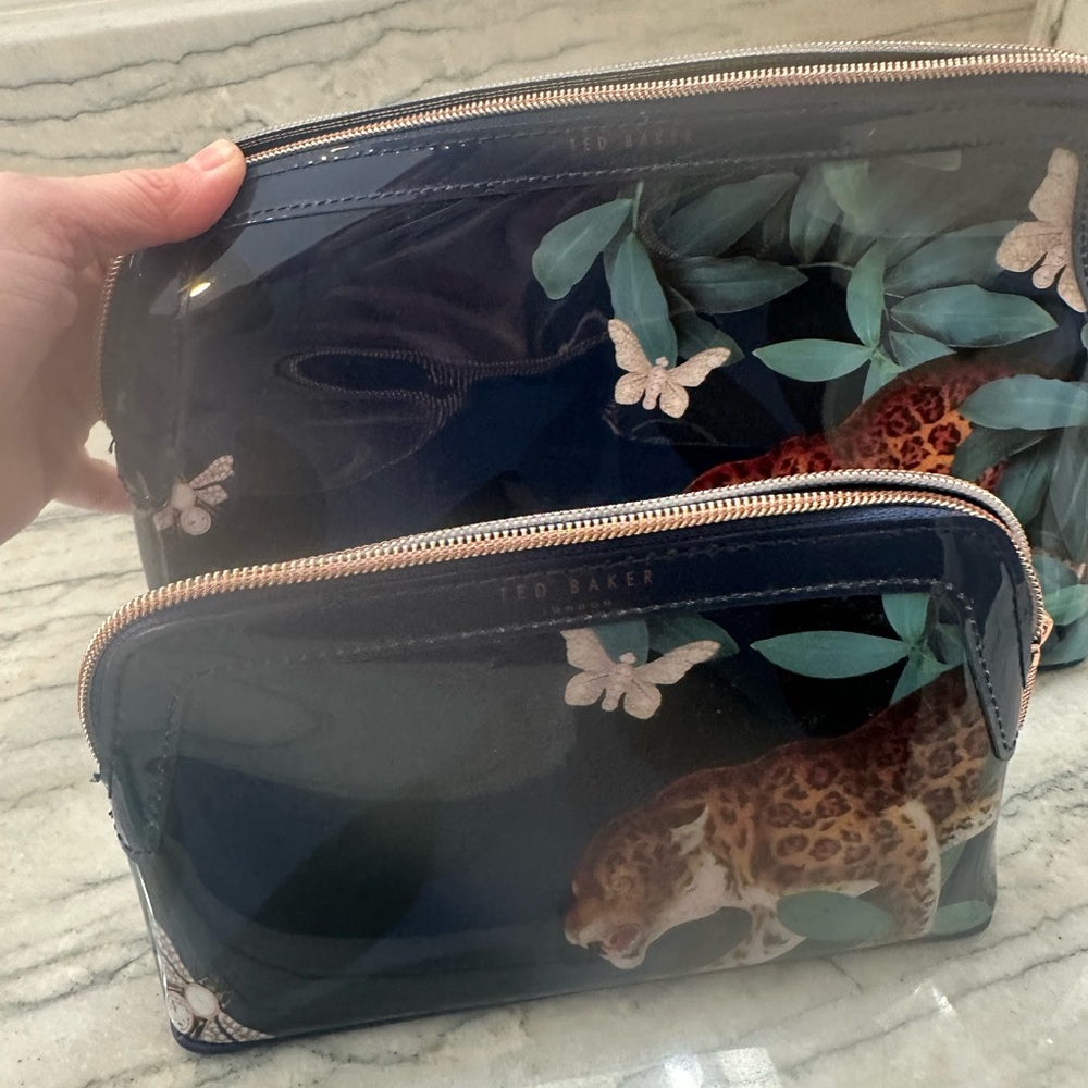 Ted Baker London Black and Green Cosmetic Bags - Picture 2 of 16